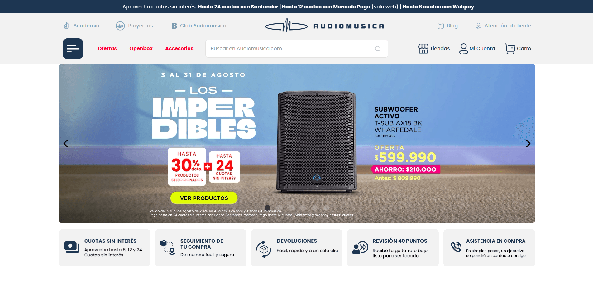 AudioMusica — website screenshot 1