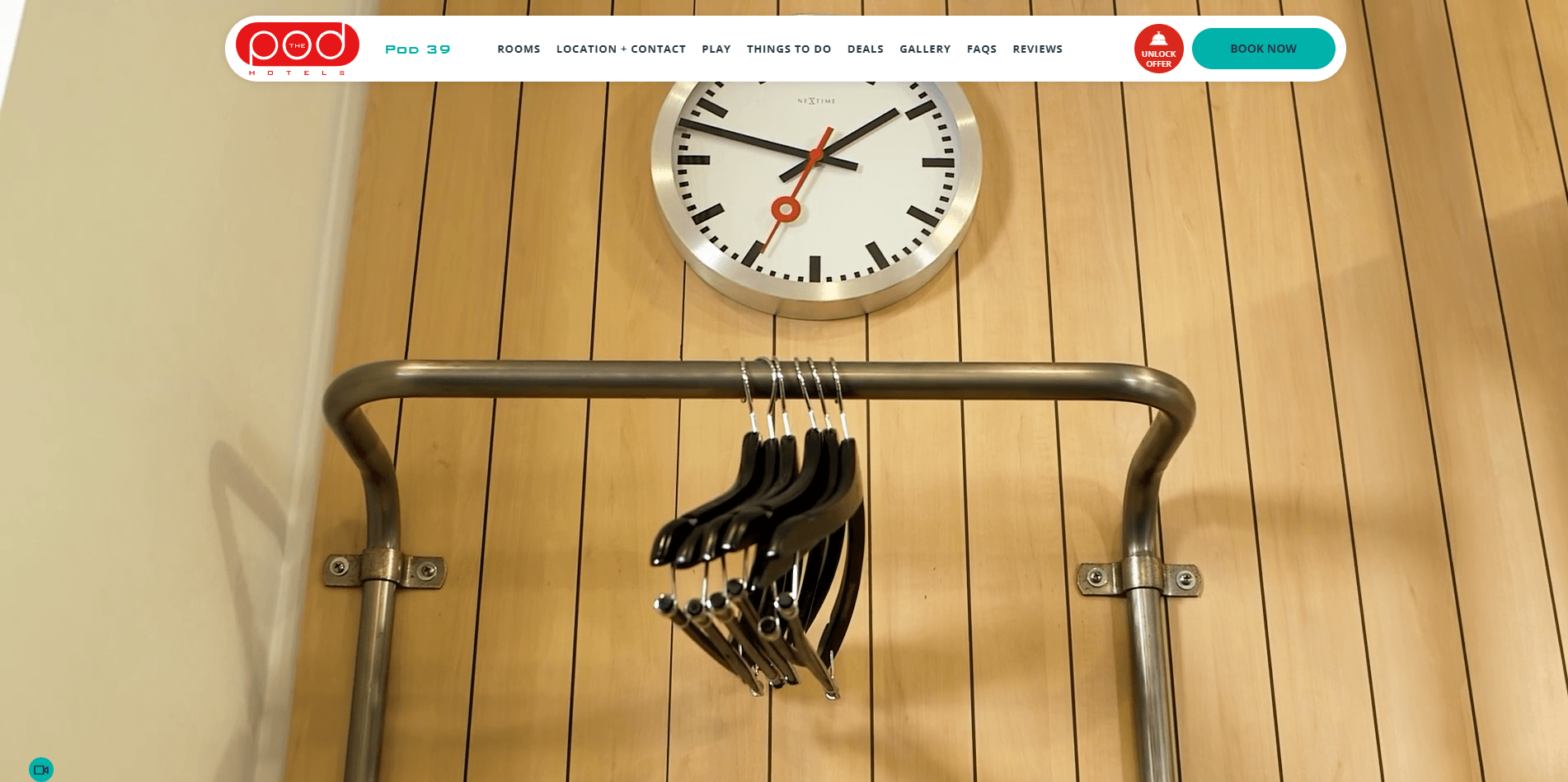 The Pod Hotel — website screenshot 2