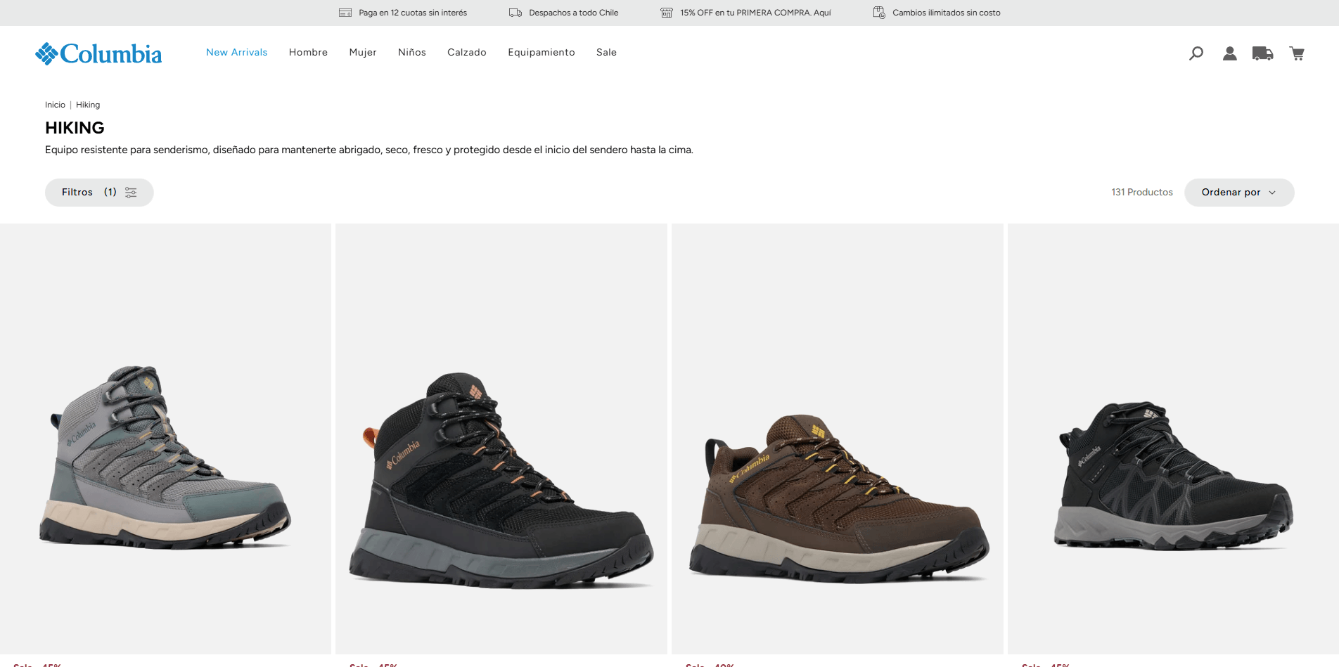 Columbia — website screenshot 3