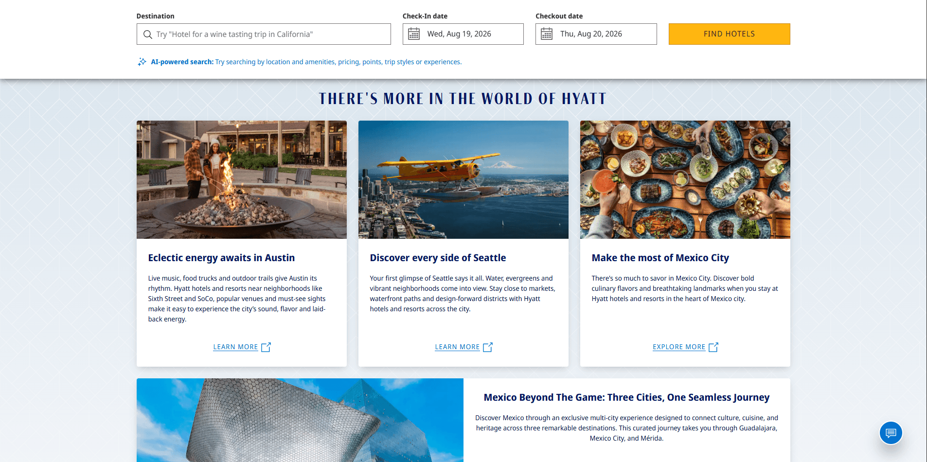 Hyatt — The Chatwal — website screenshot 4