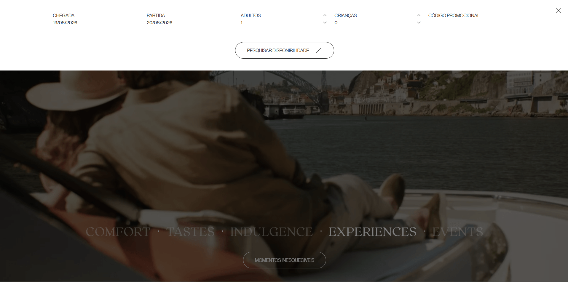 Vinha Boutique Hotel — website screenshot 2