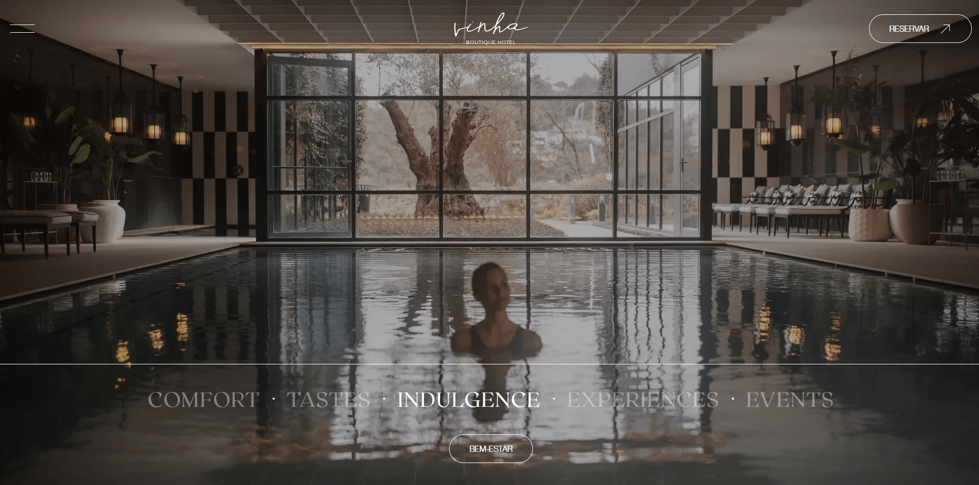 Vinha Boutique Hotel — website screenshot 1